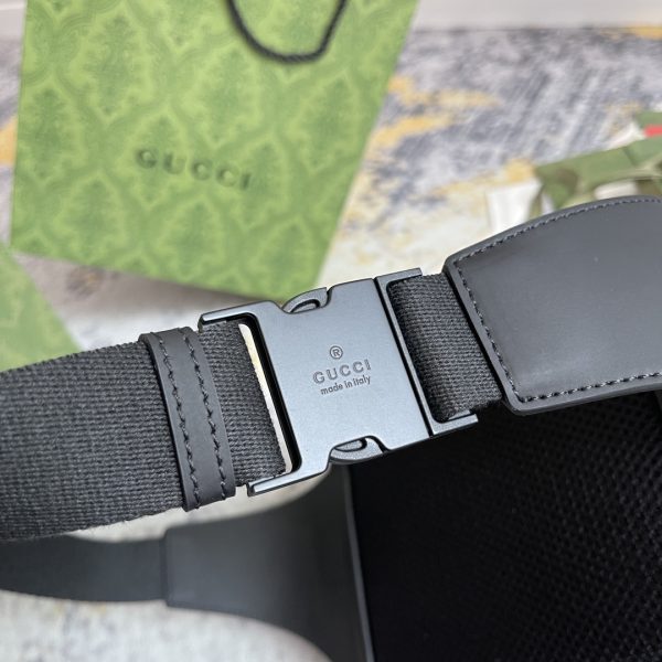 グッチ GUCCI 771422 レプリカ · GGエンボスレザー ウエストバッグ/ベルトバッグ テックブラック - 画像 (8)