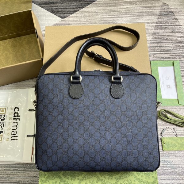 グッチ GUCCI 792116 レプリカ · オフィディア ミディアムビジネスバッグ  ネイビーブルー - 画像 (2)