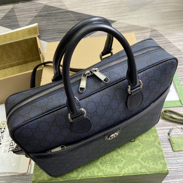 グッチ GUCCI 792116 レプリカ · オフィディア ミディアムビジネスバッグ  ネイビーブルー - 画像 (5)