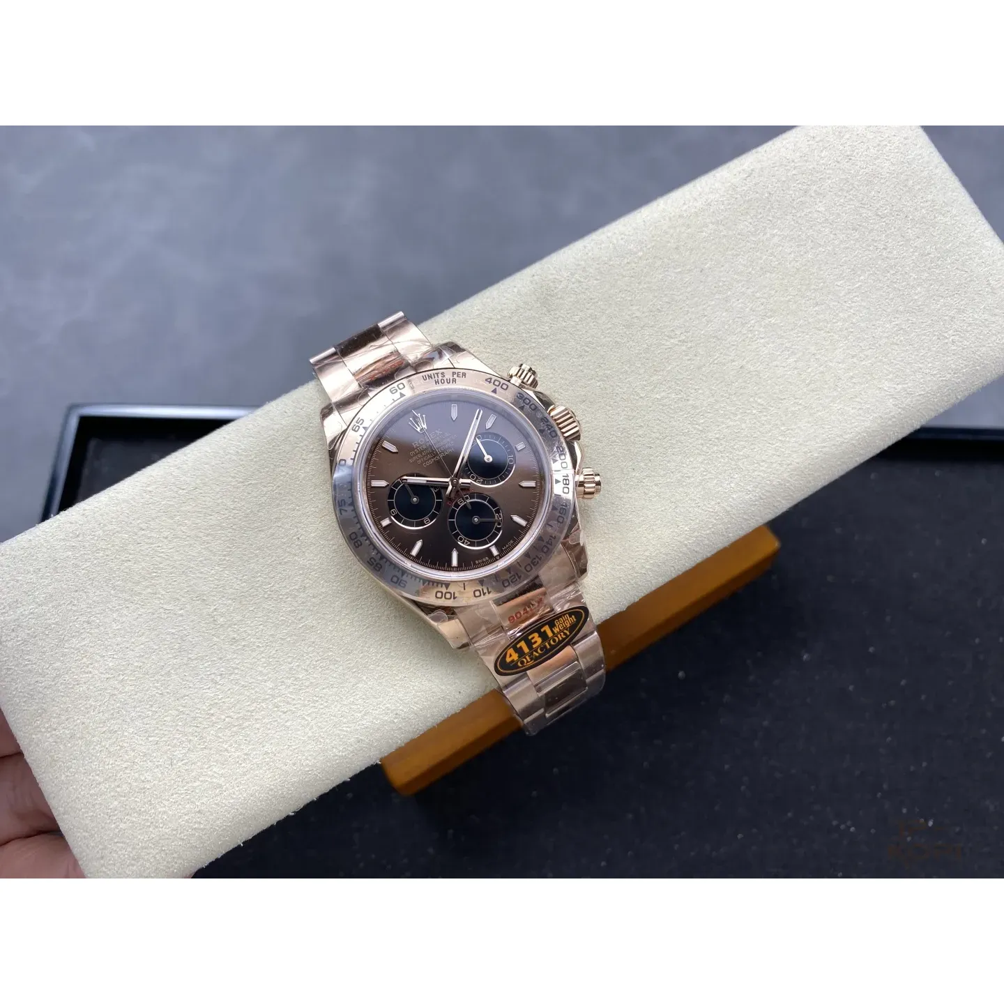 ロレックス デイトナ 126505-0005 チョコレート&ブラック 上海Cal.4131 加重版【QF工場製 高品質コピー腕時計】 - 画像 (5)