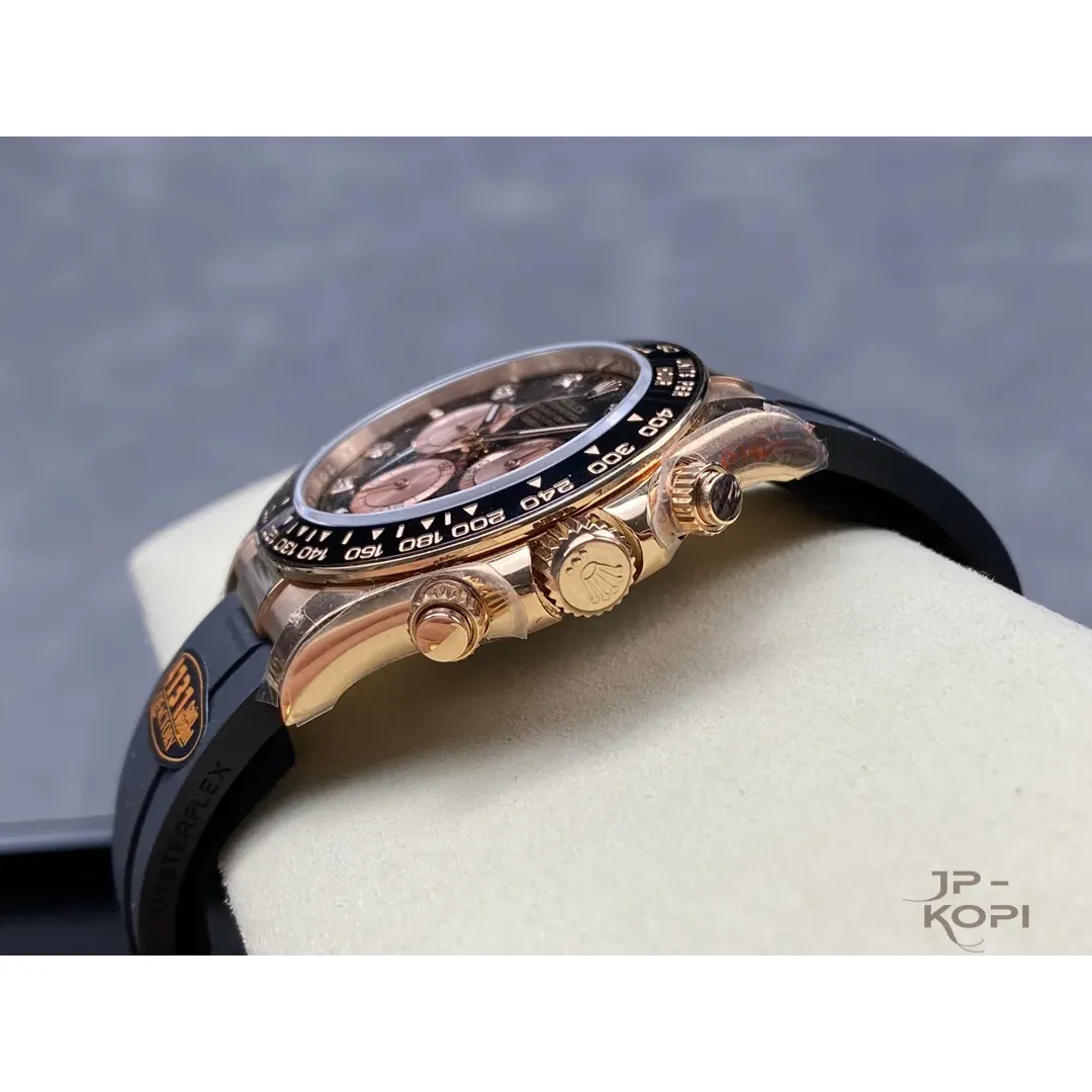 ロレックス デイトナ 126515LN-0004 ダイヤ入りブラック&サンダスト 上海Cal.4131 加重版【QF工場製 高品質コピー腕時計】 - 画像 (6)