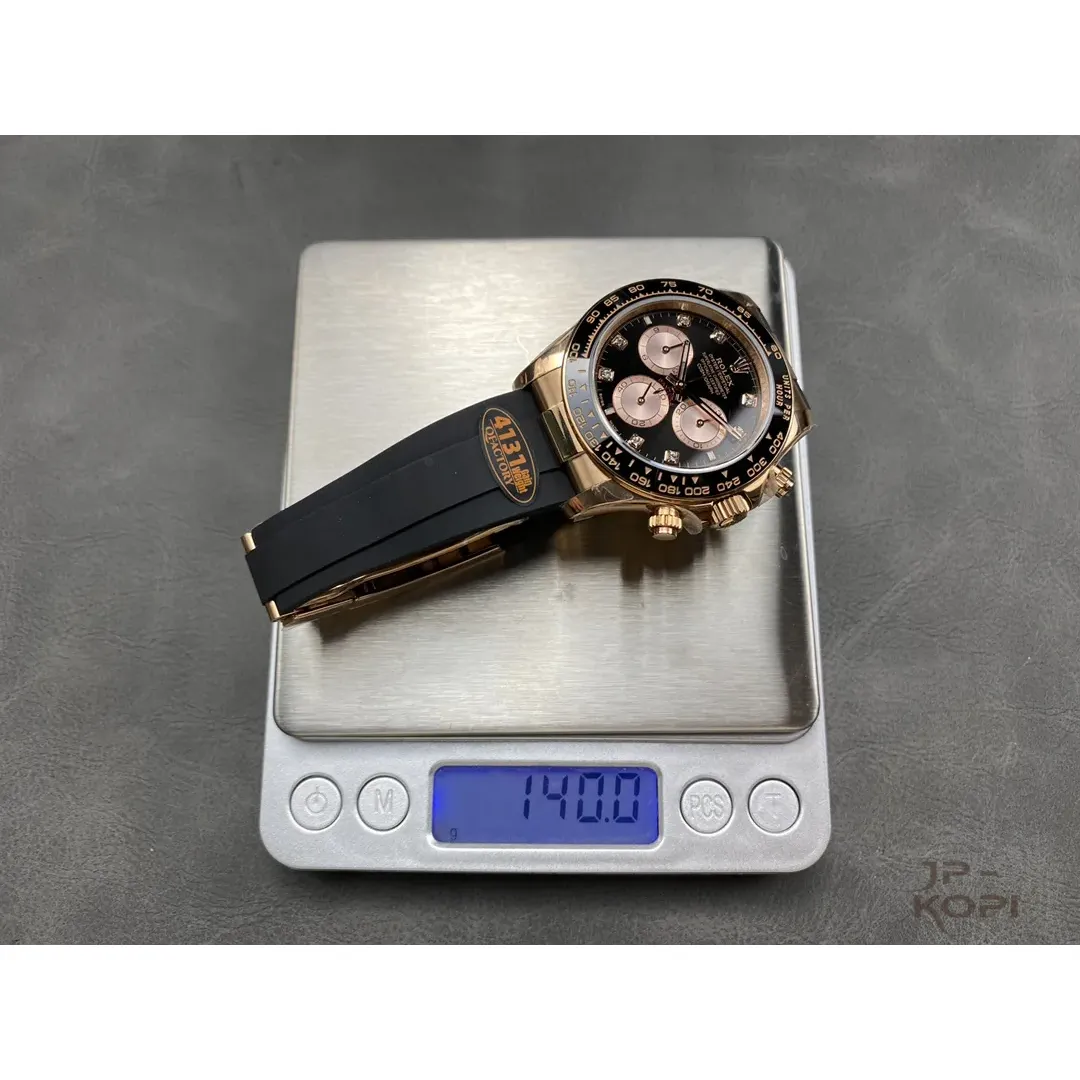 ロレックス デイトナ 126515LN-0004 ダイヤ入りブラック&サンダスト 上海Cal.4131 加重版【QF工場製 高品質コピー腕時計】 - 画像 (10)