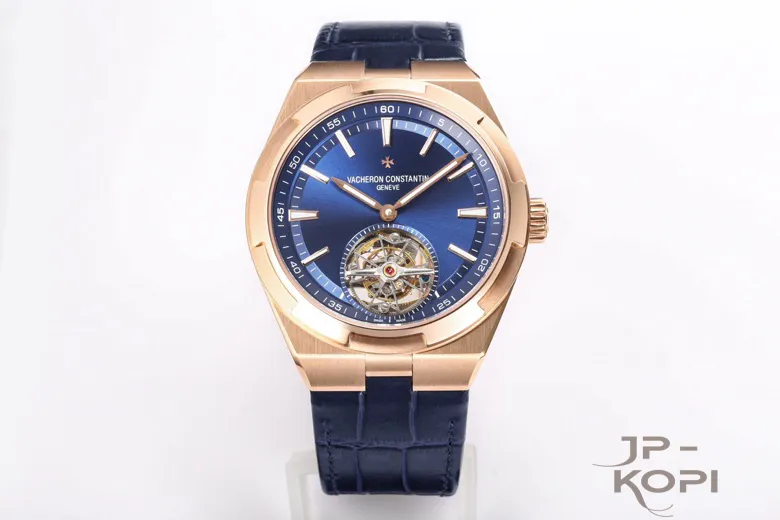 ヴァシュロン・コンスタンタン Overseas トゥールビヨン 6000V｜BBS製 ブルーダイアル×ローズゴールドケース×レザーバンド