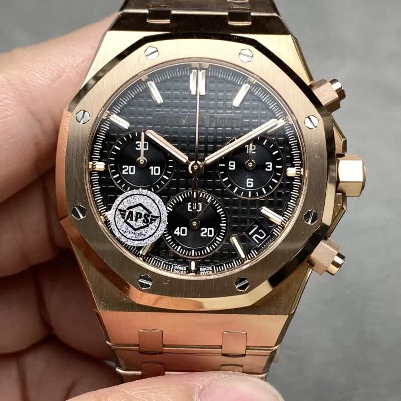 オーデマ・ピゲ ロイヤルオーク クロノグラフ 26240OR.OO.1320OR.06ダイアル ブラック Cal.4401【APS工場出品】