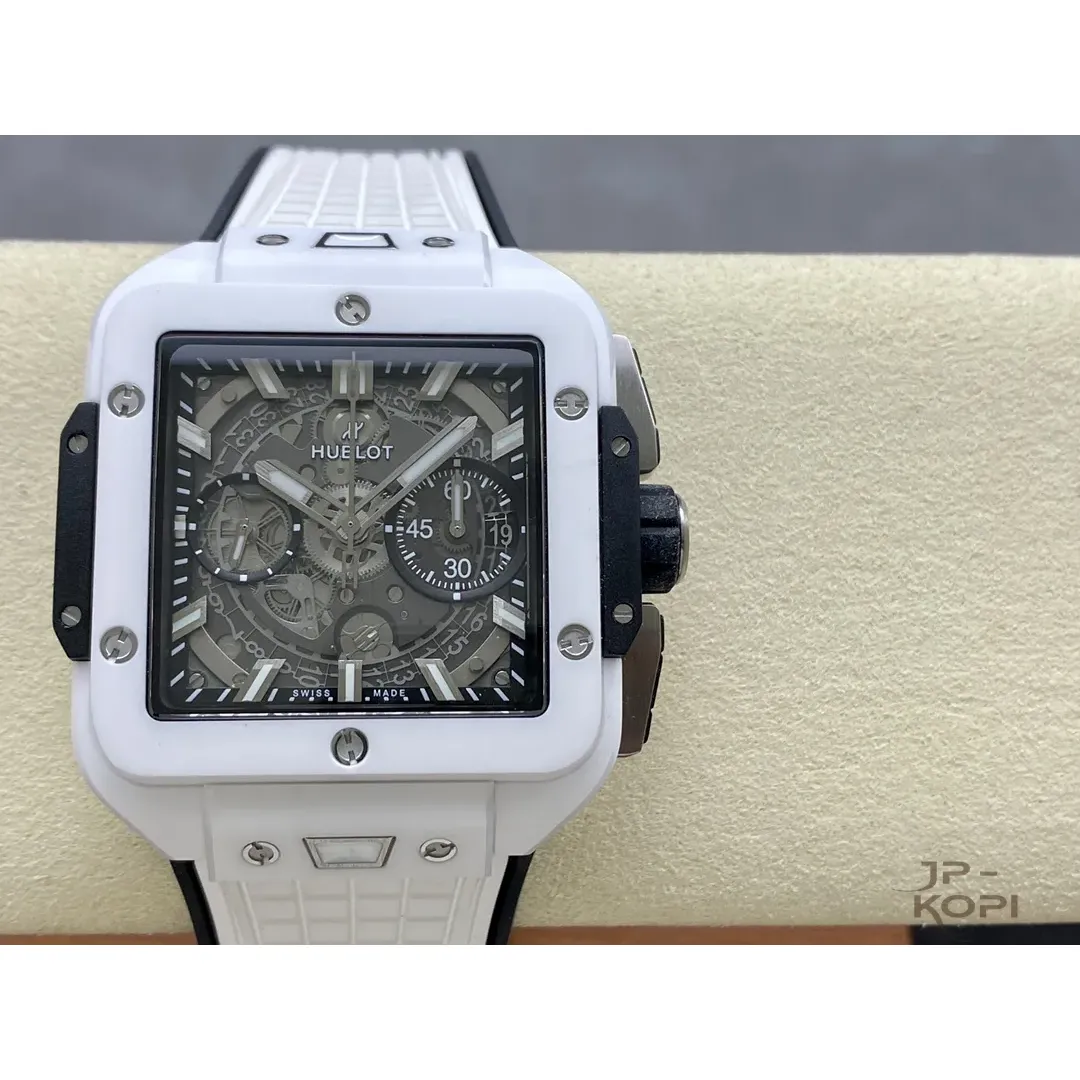 ウブロ スクエア・バン ウニコ 821.HX.0170.RX|ホワイトセラミック 42MM【BBF製】