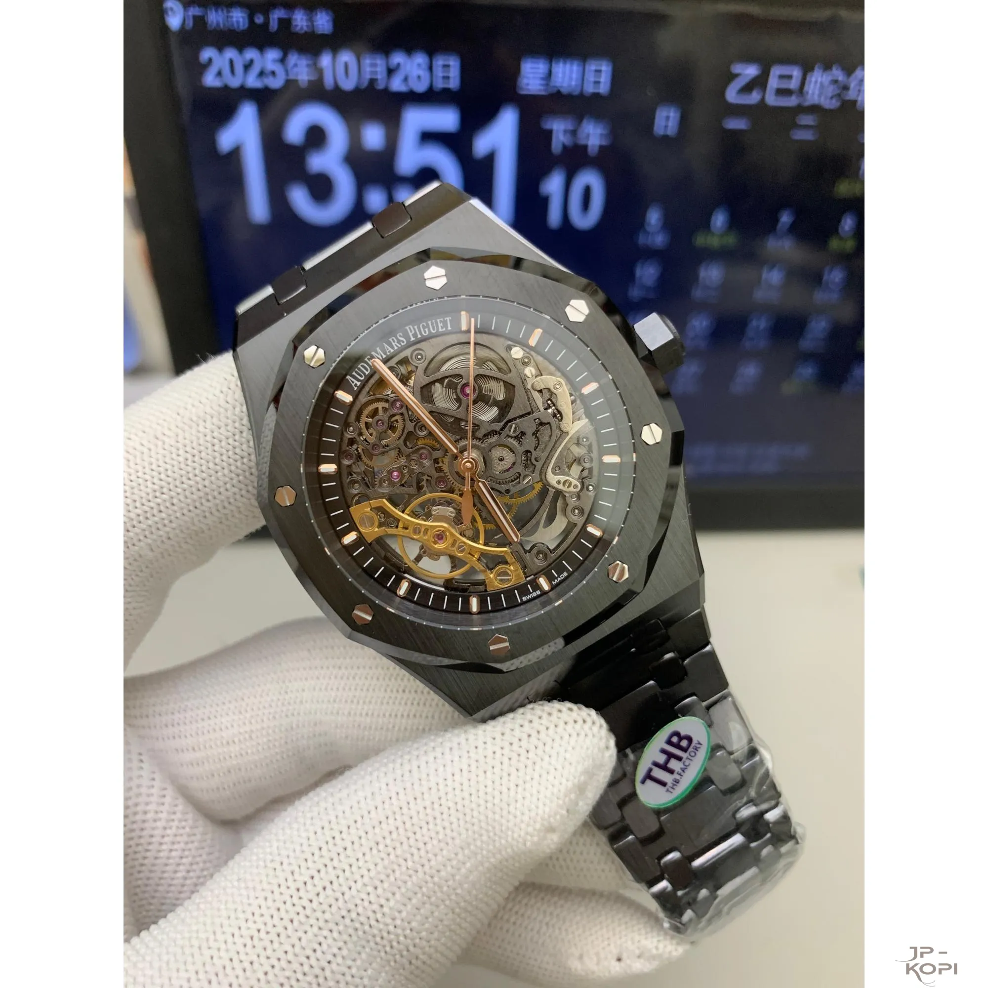 オーデマピゲ ロイヤルオーク 15416CE.OO.1225CE.01|ブラックセラミック スケルトン 41MM【THB製】 - 画像 (3)