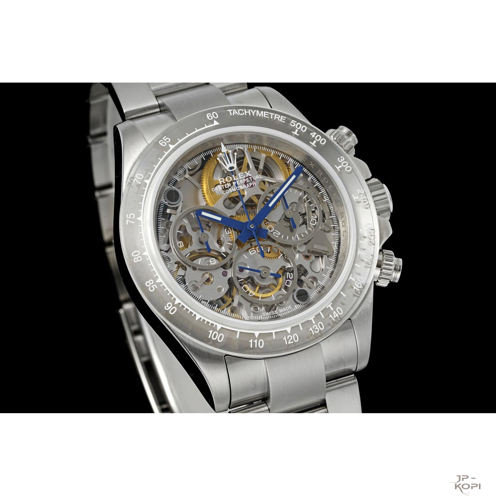 ロレックス デイトナ スケルトン グレイシャー | フルスケルトン × シースルーバック × 上海Cal.4130【ADG工場製】 - 画像 (3)