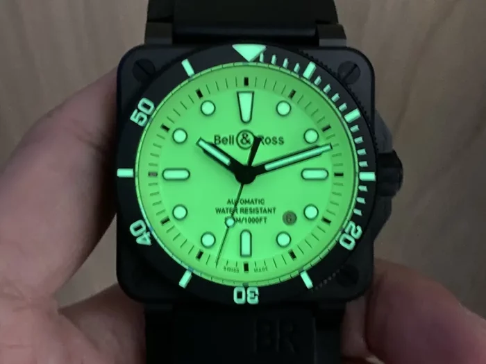 ベル＆ロス BR0392-D-C5-CE/SRB｜フルルム夜光グリーンダイヤル 42mm【BR工場製】 - 画像 (9)
