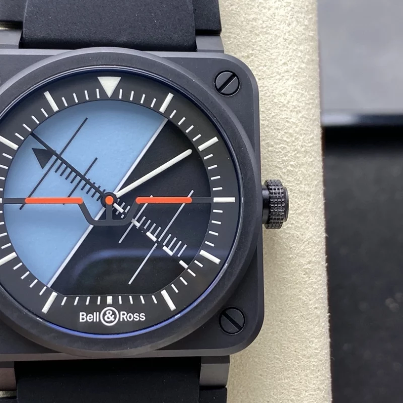 ベル＆ロス BR03A-HRZ-CE/SRB｜ホライズン ブルー×ブラックダイヤル 42mm【BR工場製】