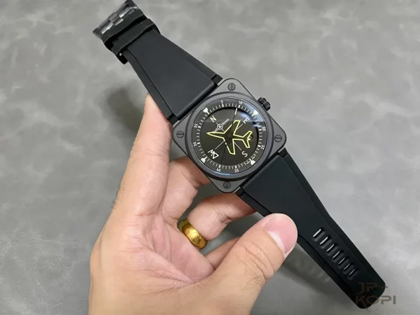ベル＆ロス BR03A-CPS-CE/SRB｜ブラックダイヤル 41mm ジャイロコンパス【BR工場製】 - 画像 (9)