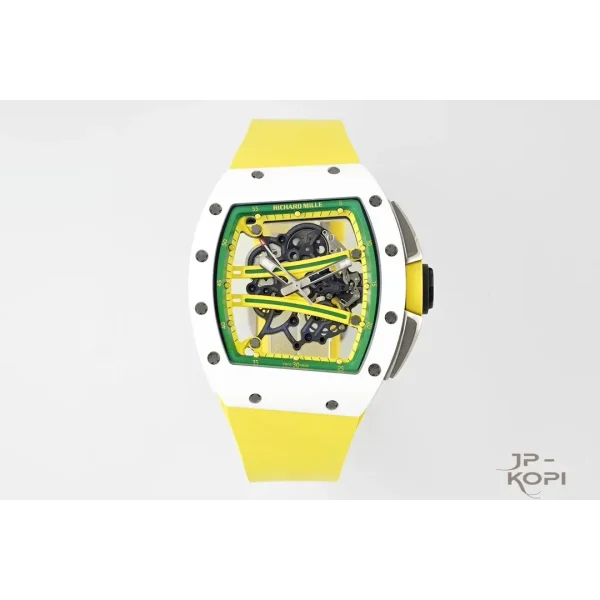 リシャール・ミル RM61-01 オートマティック｜イエローラバー×ホワイトセラミック×スケルトン文字盤【ZF製】