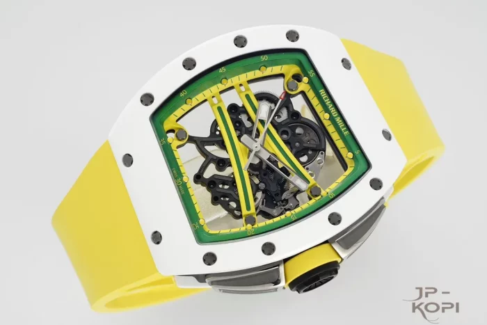 リシャール・ミル RM61-01 オートマティック｜イエローラバー×ホワイトセラミック×スケルトン文字盤【ZF製】 - 画像 (4)