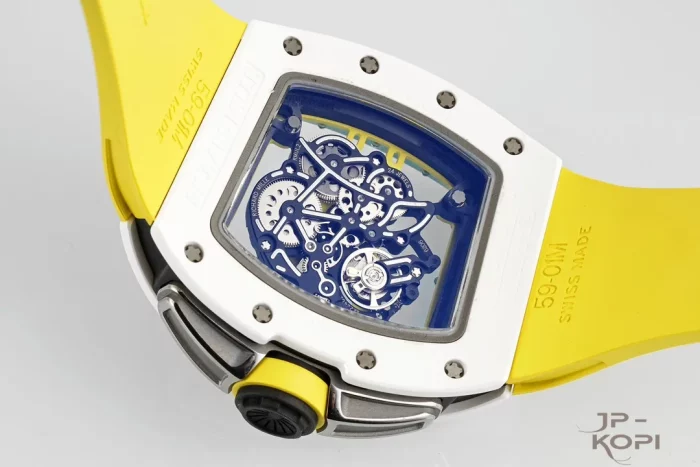 リシャール・ミル RM61-01 オートマティック｜イエローラバー×ホワイトセラミック×スケルトン文字盤【ZF製】 - 画像 (6)