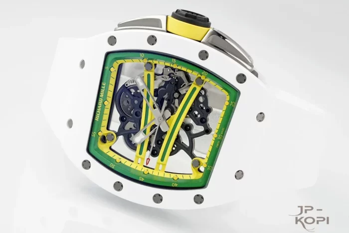 リシャール・ミル RM61-01 オートマティック｜ホワイトラバー×ホワイトセラミック×スケルトン文字盤【ZF製】 - 画像 (7)