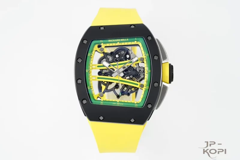 リシャール・ミル RM61-01 オートマティック｜イエローラバー×ブラックセラミック×スケルトン文字盤【ZF製】