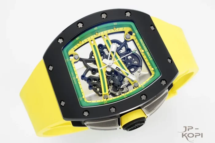 リシャール・ミル RM61-01 オートマティック｜イエローラバー×ブラックセラミック×スケルトン文字盤【ZF製】 - 画像 (4)