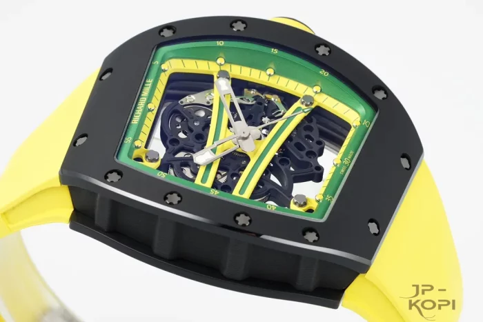 リシャール・ミル RM61-01 オートマティック｜イエローラバー×ブラックセラミック×スケルトン文字盤【ZF製】 - 画像 (5)