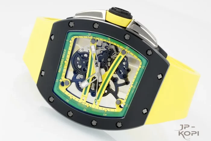 リシャール・ミル RM61-01 オートマティック｜イエローラバー×ブラックセラミック×スケルトン文字盤【ZF製】 - 画像 (6)