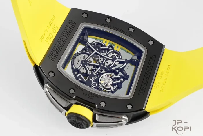 リシャール・ミル RM61-01 オートマティック｜イエローラバー×ブラックセラミック×スケルトン文字盤【ZF製】 - 画像 (9)