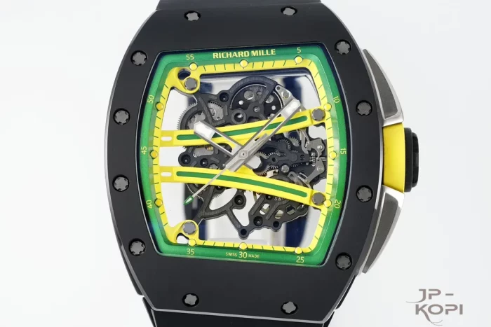 リシャール・ミル RM61-01 オートマティック｜ブラックラバー×ブラックセラミック×スケルトン文字盤【ZF製】 - 画像 (2)