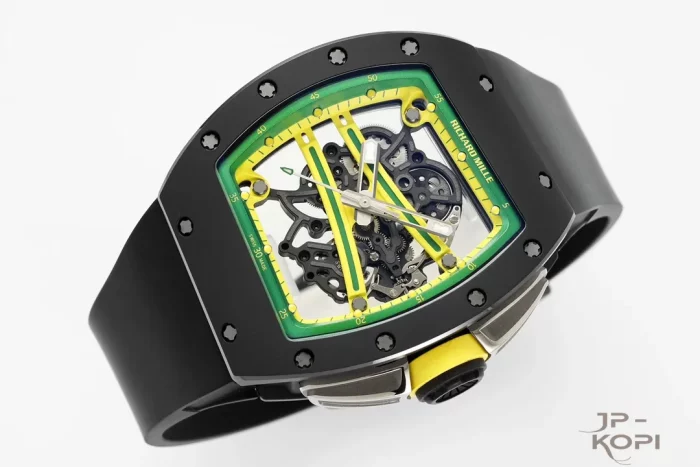 リシャール・ミル RM61-01 オートマティック｜ブラックラバー×ブラックセラミック×スケルトン文字盤【ZF製】 - 画像 (4)