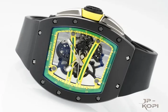 リシャール・ミル RM61-01 オートマティック｜ブラックラバー×ブラックセラミック×スケルトン文字盤【ZF製】 - 画像 (8)