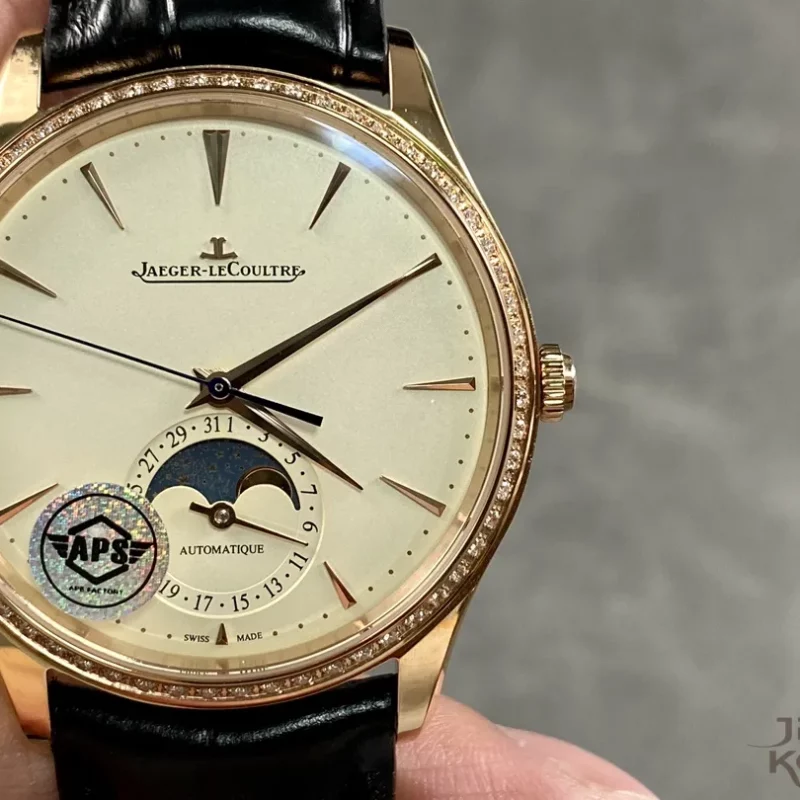 ジャガー・ルクルト マスター ウルトラスリム ムーン Q1362511｜ダイヤベゼル×アイボリー文字盤 39MM【APS工場製】