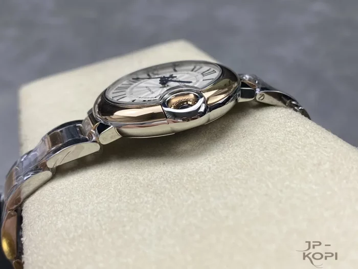カルティエ バロンブルー W2BB0032｜レディース 33mm シルバー文字盤 ローズゴールドコンビ【3K製】 - 画像 (7)