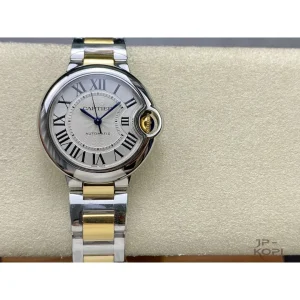 カルティエ バロンブルー W6920100｜レディース 33mm ピンク文字盤 ステンレス×YGメッキブレス【3K製】