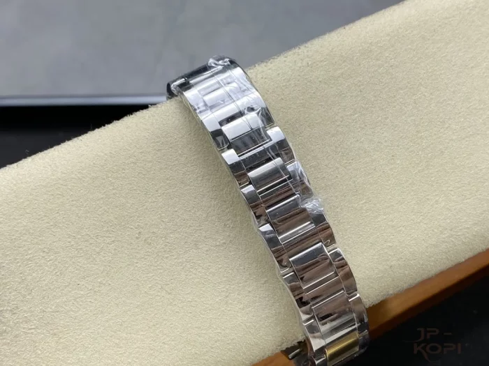 カルティエ バロンブルー W2BB0012｜レディース 33mm シルバー文字盤 ステンレス×YGメッキブレス【3K製】 - 画像 (9)