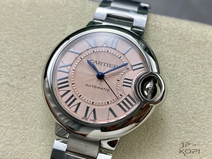 カルティエ バロンブルー W6920100｜レディース 33mm ピンク文字盤 ステンレスブレス【3K製】 - 画像 (3)