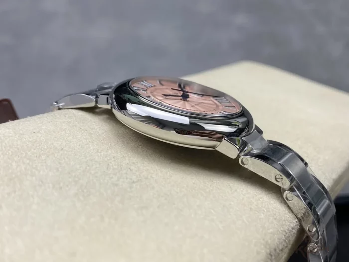 カルティエ バロンブルー W6920100｜レディース 33mm ピンク文字盤 ステンレスブレス【3K製】 - 画像 (6)
