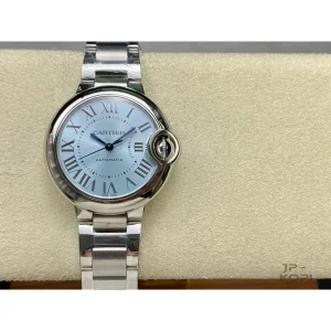 カルティエ バロンブルー W6920100｜レディース 33mm ブルー文字盤 ステンレスブレス【3K製】