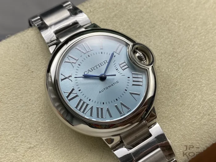 カルティエ バロンブルー WSBB0062 ｜レディース 33mm ブルー文字盤 ステンレスブレス【3K製】 - 画像 (2)