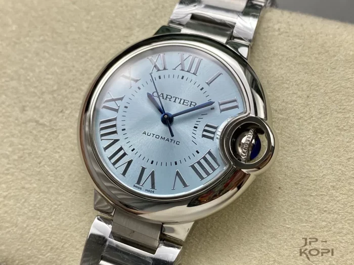 カルティエ バロンブルー WSBB0062 ｜レディース 33mm ブルー文字盤 ステンレスブレス【3K製】 - 画像 (3)