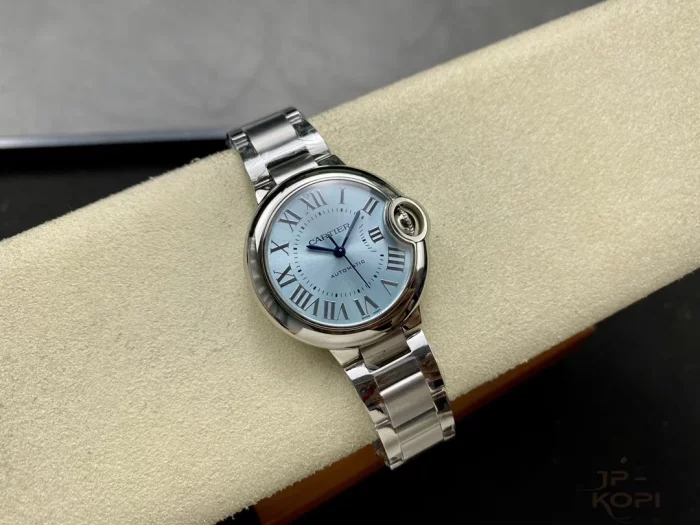 カルティエ バロンブルー WSBB0062 ｜レディース 33mm ブルー文字盤 ステンレスブレス【3K製】 - 画像 (4)