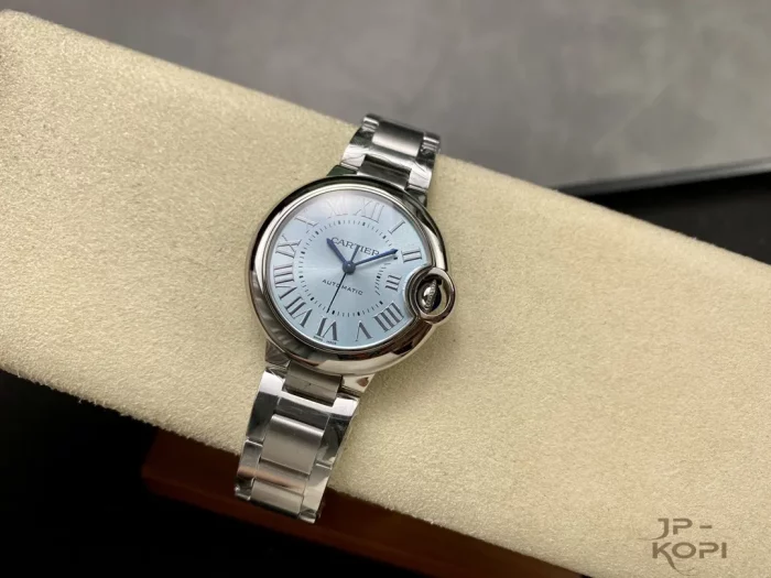 カルティエ バロンブルー WSBB0062 ｜レディース 33mm ブルー文字盤 ステンレスブレス【3K製】 - 画像 (5)