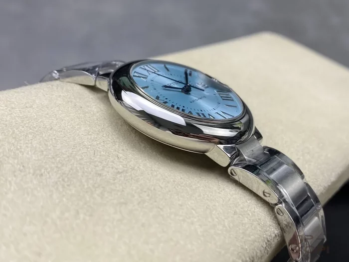 カルティエ バロンブルー WSBB0062 ｜レディース 33mm ブルー文字盤 ステンレスブレス【3K製】 - 画像 (6)
