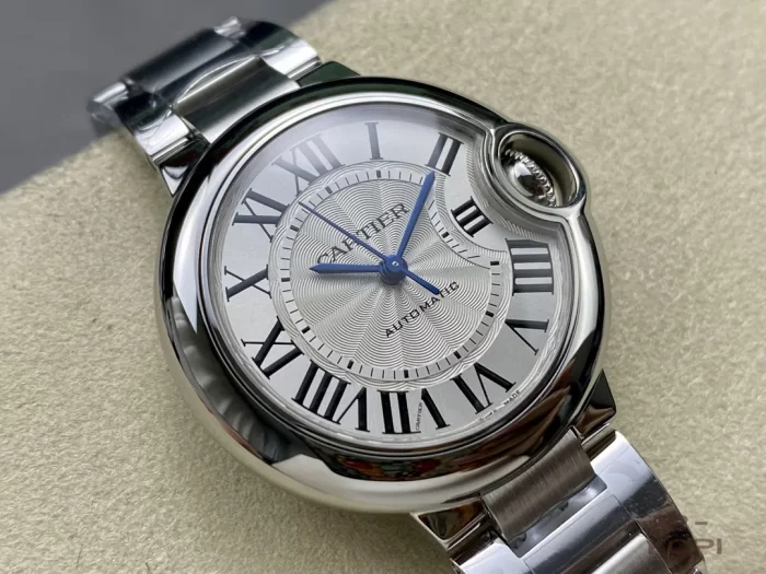 カルティエ バロンブルー WSBB0044｜レディース 33mm シルバー文字盤 ステンレスブレス【3K製】 - 画像 (2)