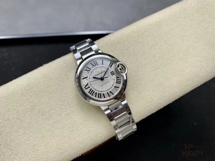 カルティエ バロンブルー WSBB0044｜レディース 33mm シルバー文字盤 ステンレスブレス【3K製】 - 画像 (4)
