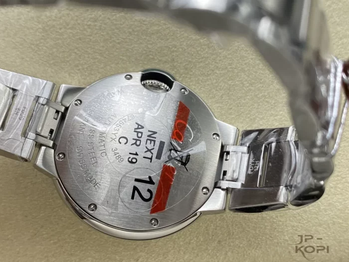 カルティエ バロンブルー WSBB0044｜レディース 33mm シルバー文字盤 ステンレスブレス【3K製】 - 画像 (8)