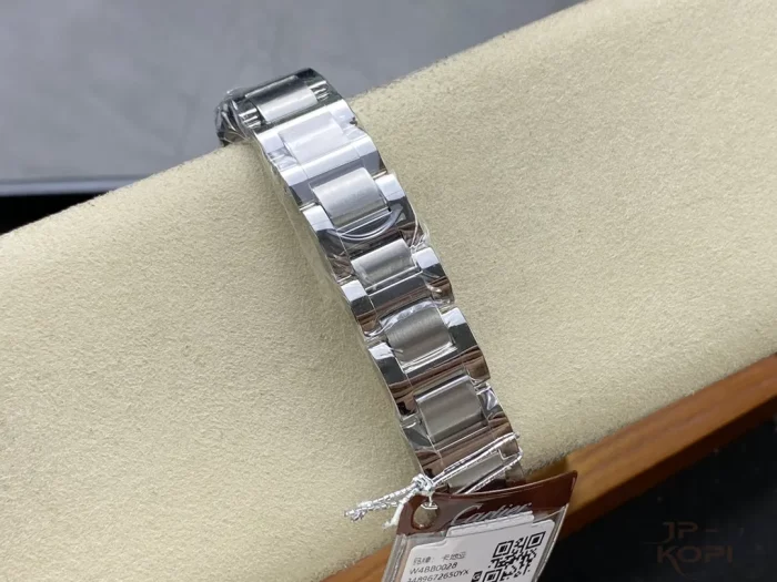 カルティエ バロンブルー W4BB0028｜ブルーダイヤル＆ダイヤベゼル レディース 33mm【3K工場製】 - 画像 (9)