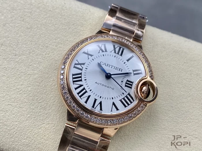 カルティエ バロンブルー WJBB0036｜33mm レディース ダイヤベゼル コンビケース【3K工場製】 - 画像 (3)