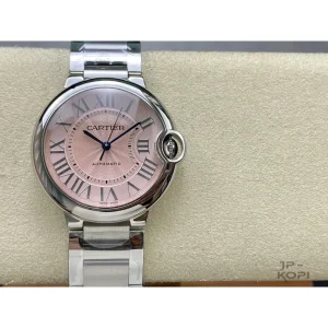 カルティエ バロンブルー W6920041｜レディース 36mm ピンク文字盤 ステンレスブレス【3K製】