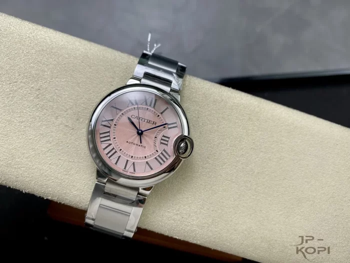 カルティエ バロンブルー W6920041｜レディース 36mm ピンク文字盤 ステンレスブレス【3K製】 - 画像 (4)
