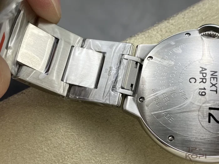カルティエ バロンブルー WSBB0048｜レディース 36mm シルバー文字盤 ステンレスブレス【3K製】 - 画像 (9)