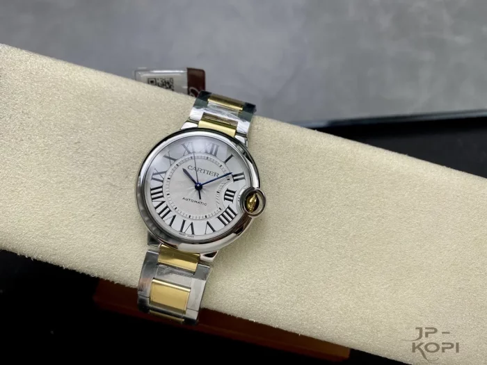 カルティエ バロンブルー W2BB0038｜36mm レディース イエローゴールドメッキ ステンレス【3K工場製】 - 画像 (5)