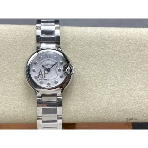 カルティエ バロンブルー W4BB0029|28mm レディース クオーツ ダイヤ11P文字盤×スチール【AF工場製】