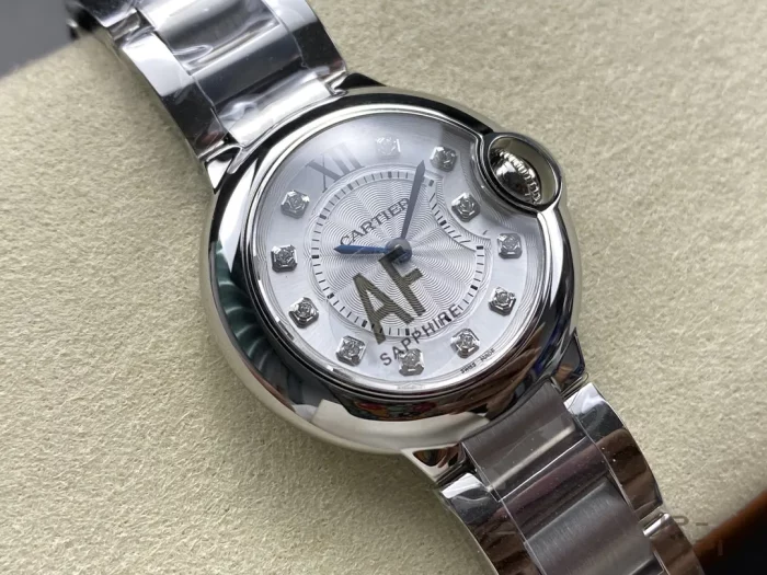 カルティエ バロンブルー W4BB0029｜28mm レディース クオーツ ダイヤ11P文字盤×スチール【AF工場製】 - 画像 (2)