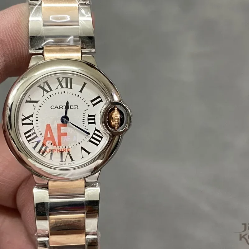 カルティエ バロンブルー W69007Z3｜28mm レディース クオーツ シルバー文字盤×ステンレス×ローズゴールドメッキ【AF工場製】